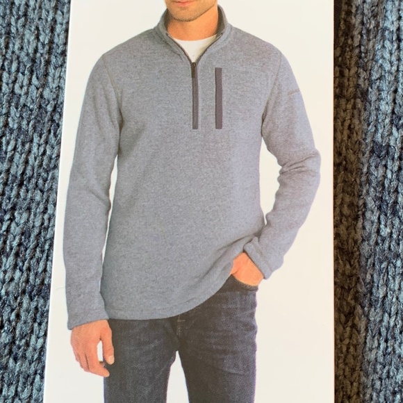 Eddie Bauer Men’s Sweater Fleece Qtr. Zip XXL Blue